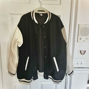 Oversized baseball jacket